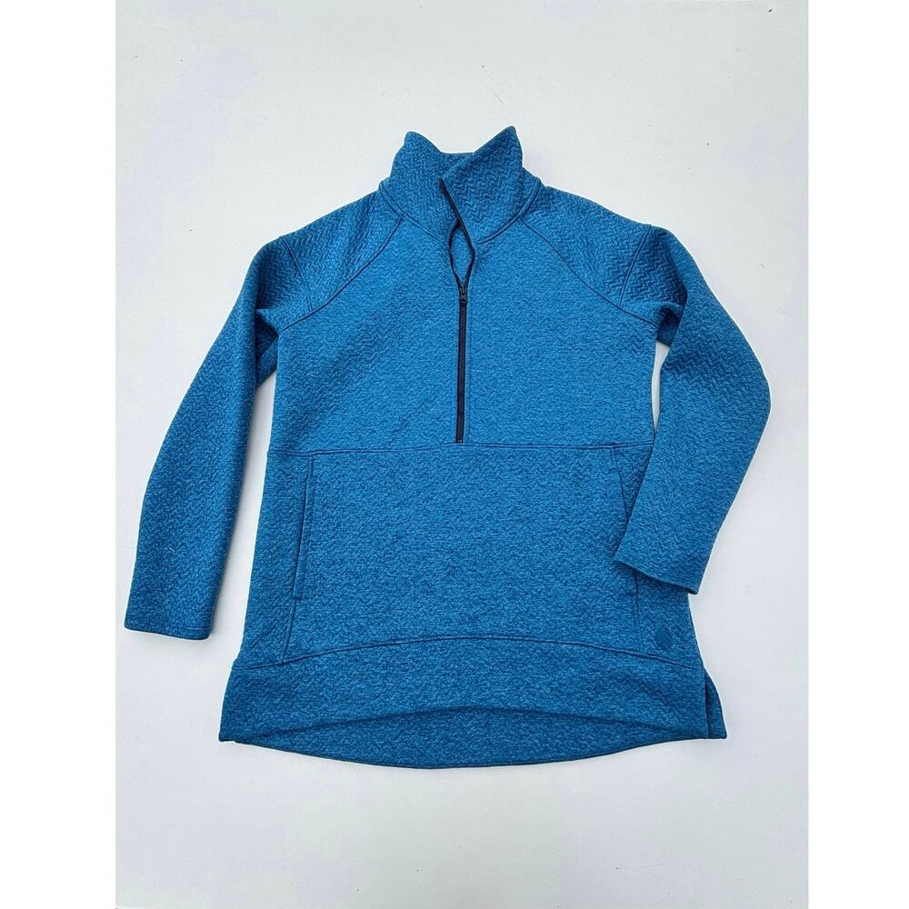 LL Bean Women's Flexforward Quilted Half Zip Pullover Blue S